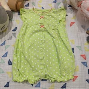 Carter’s green polka dot lady bug dress 18m